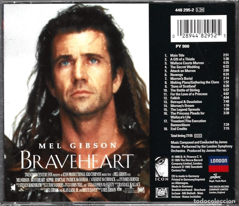 CDs de m&uacute;sica: BRAVEHEART MEL GIBSON (CD) - Foto 2