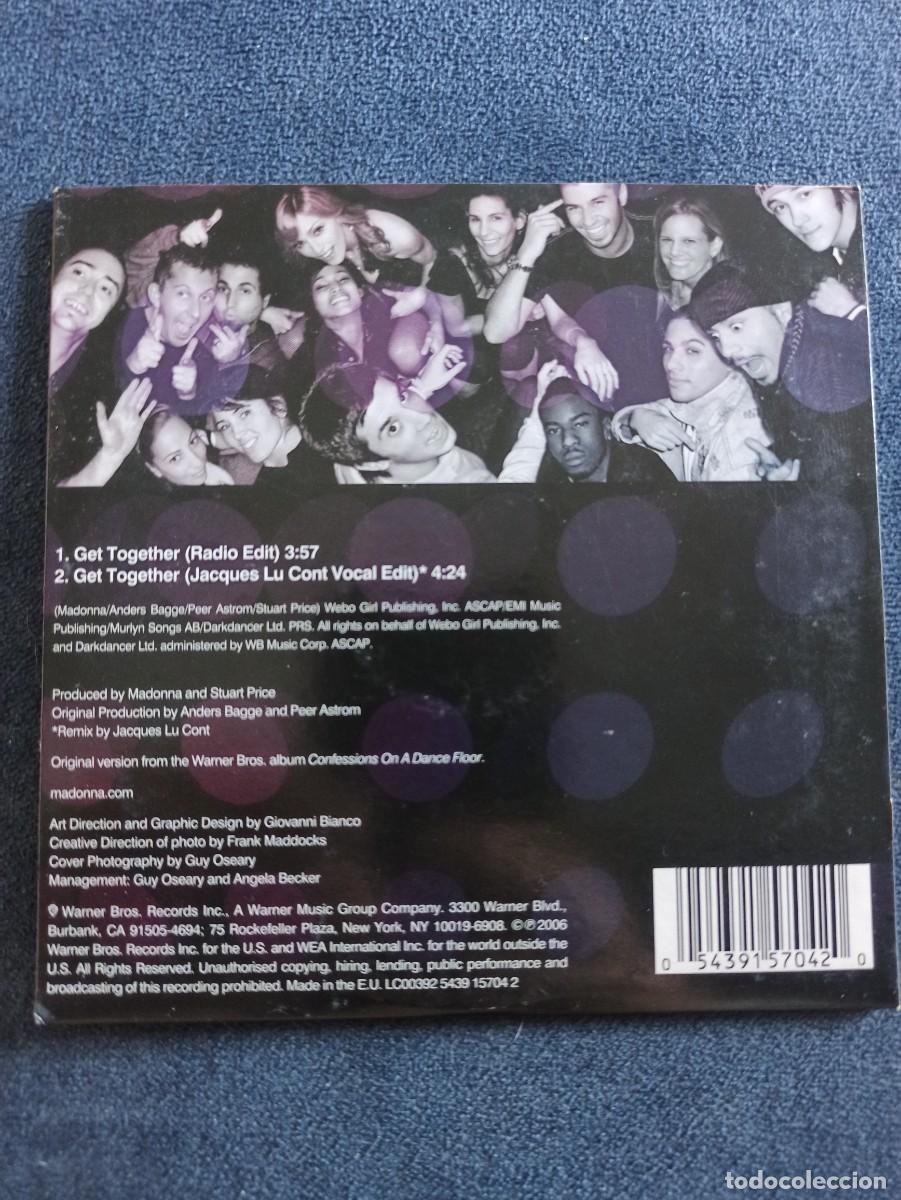 CDs de m&uacute;sica: CD SINGLE CARDBOARD MADONNA GET TOGETHER - Foto 2