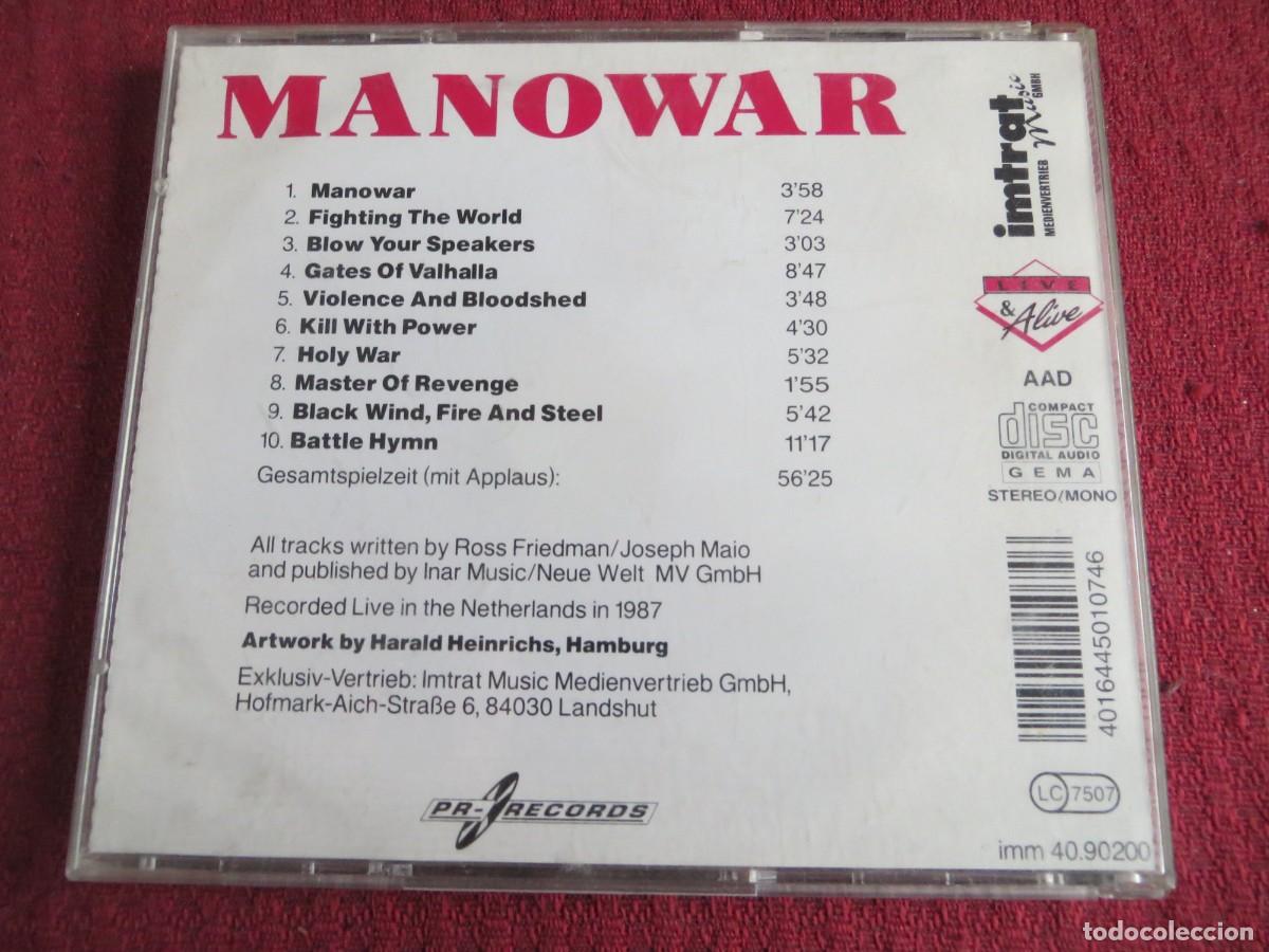 CDs de m&uacute;sica: MANOWAR: LIVE & ALIVE (CD) MUY RARO !!! - Foto 2