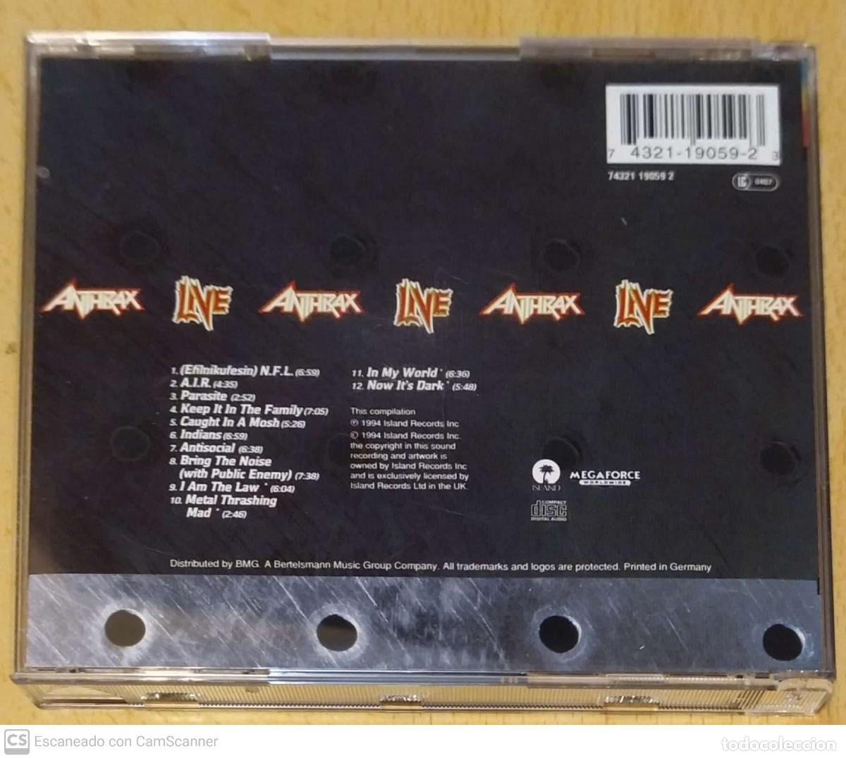 CDs de m&uacute;sica: ANTHRAX (LIVE - THE ISLAND YEARS) CD 1994 - Foto 2