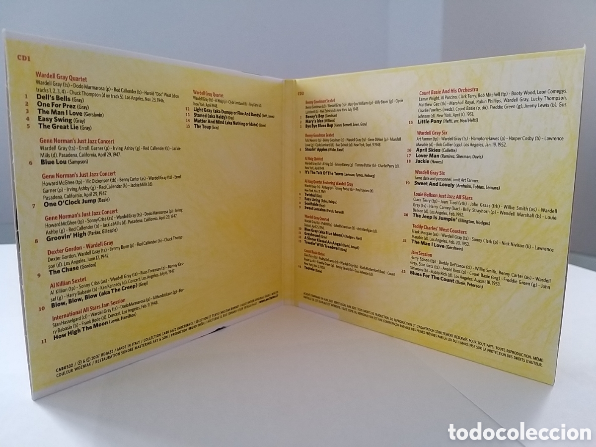 CDs de m&uacute;sica: WARDELL GRAY - AN ANTHOLOGY - 2 CD SET - Foto 4