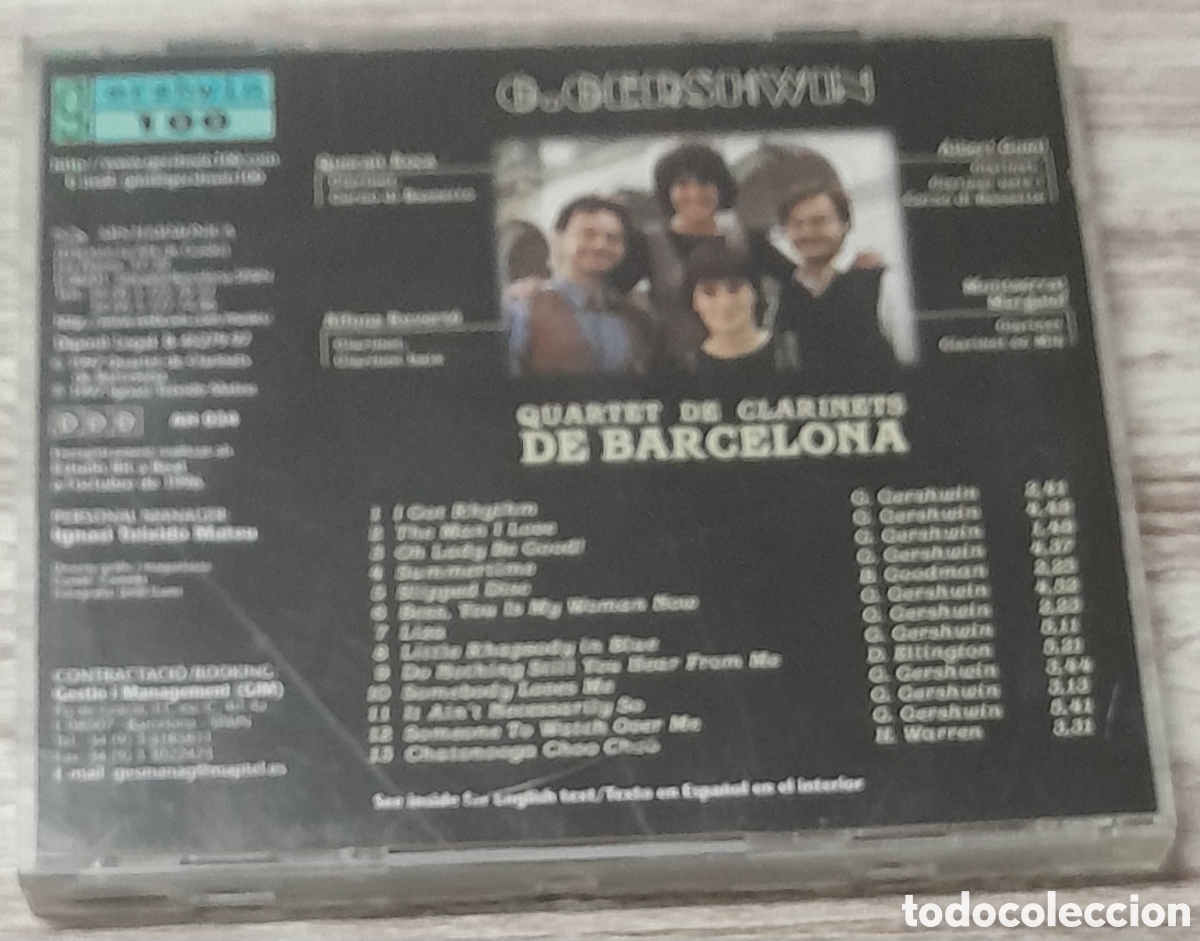CDs de m&uacute;sica: G. GERSHWIN - QUARTET DE CLARINETS DE BARCELONA - ARS HARMONICA - Foto 2