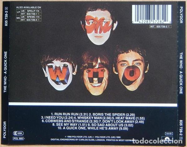 CDs de m&uacute;sica: The Who - A quick one - Foto 2