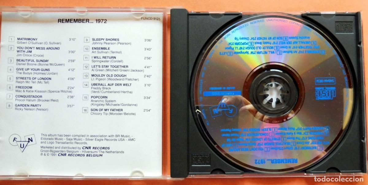 CDs de m&uacute;sica: CD - Various &ndash; Remember... 1972 - Fun &ndash; FUNCD 9125 - CD, Compilation - Belgium 1991 - Foto 2
