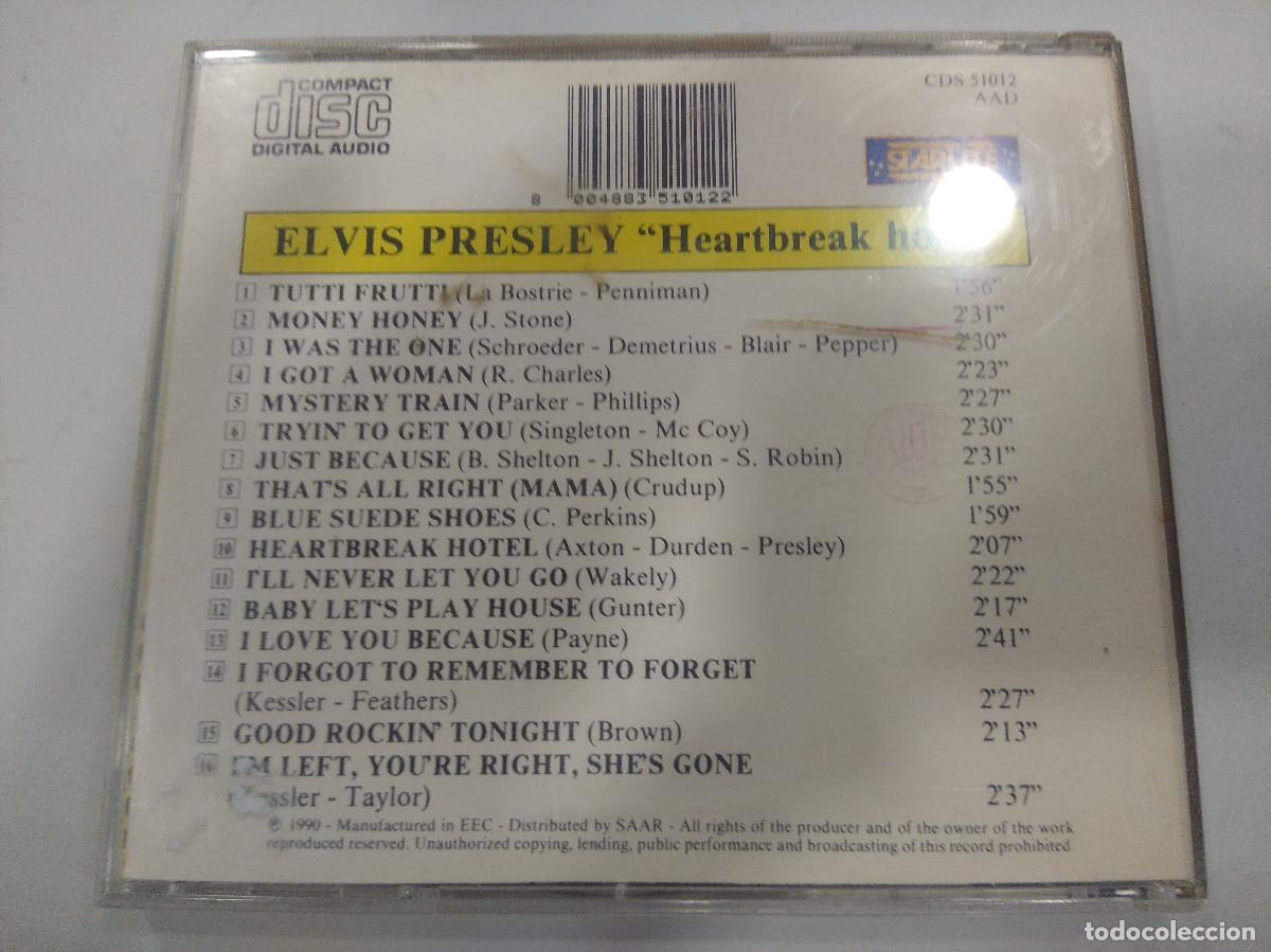 CDs de m&uacute;sica: ELVIS PRESLEY/HEARTBREAK HOTEL/CD. - Foto 3