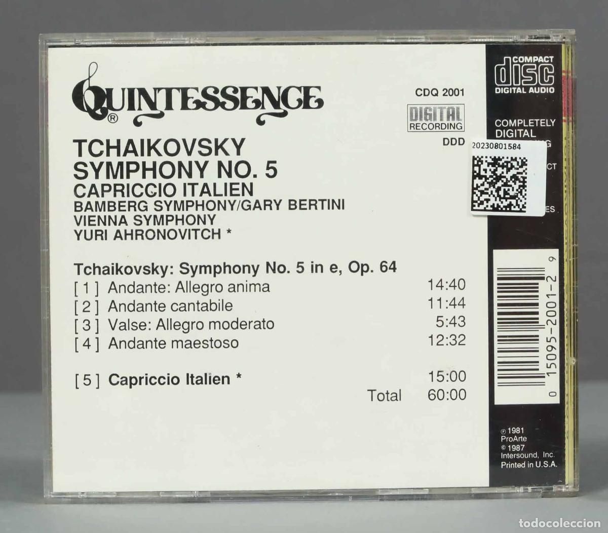 CDs de m&uacute;sica: CD. Tchaikovsky &ndash; Symphony No. 5 / Capriccio Italien - Foto 2