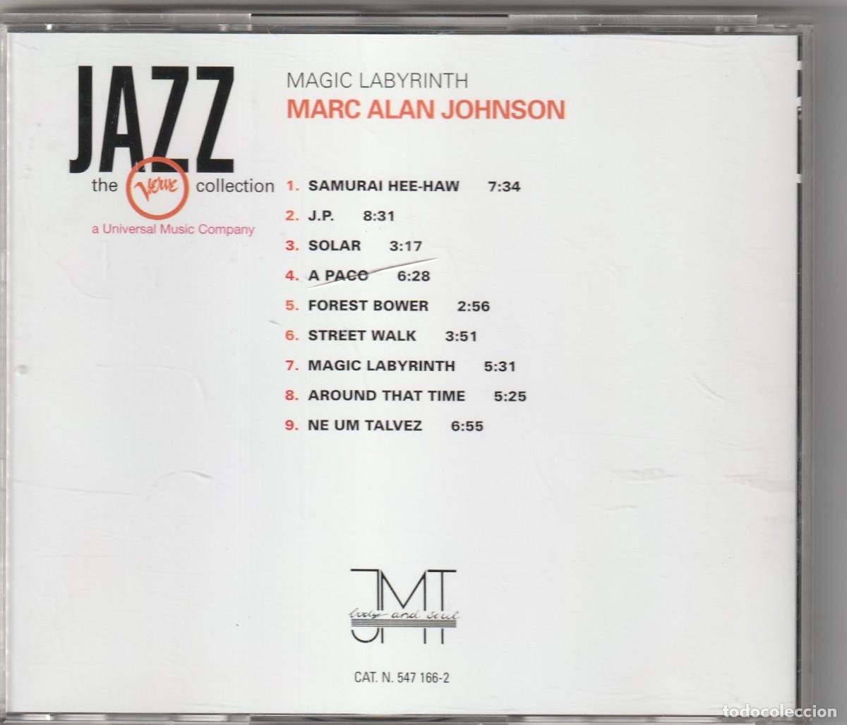 CDs de m&uacute;sica: MARC ALAN JOHNSON - MAGIC LABYRINTH (CD VERVE 1996) - Foto 2