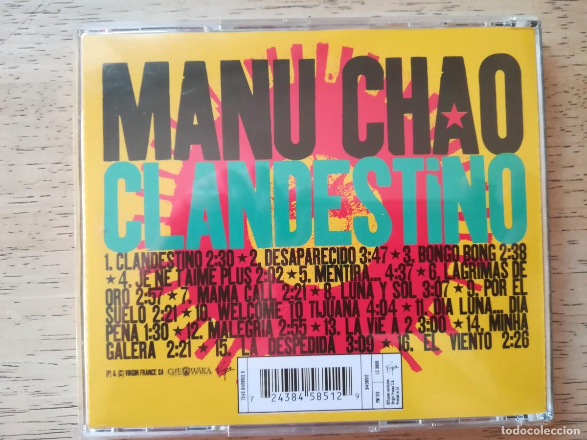 CDs de m&uacute;sica: Manu Chao. Clandestino. CD - Foto 2