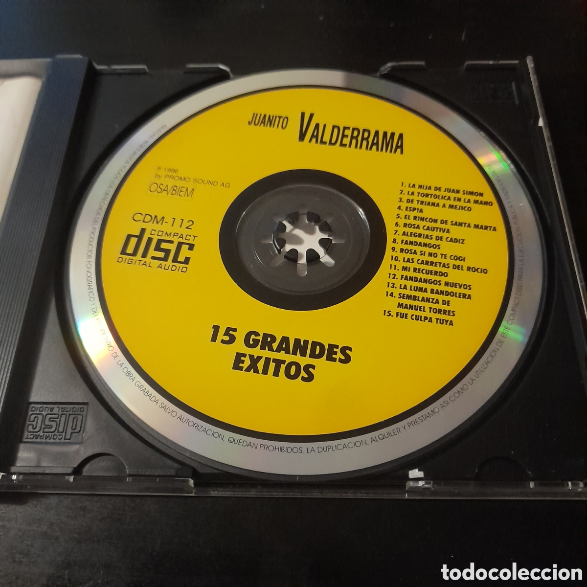 CDs de m&uacute;sica: Juanito Valderrama 15 grandes &eacute;xitos - Foto 2