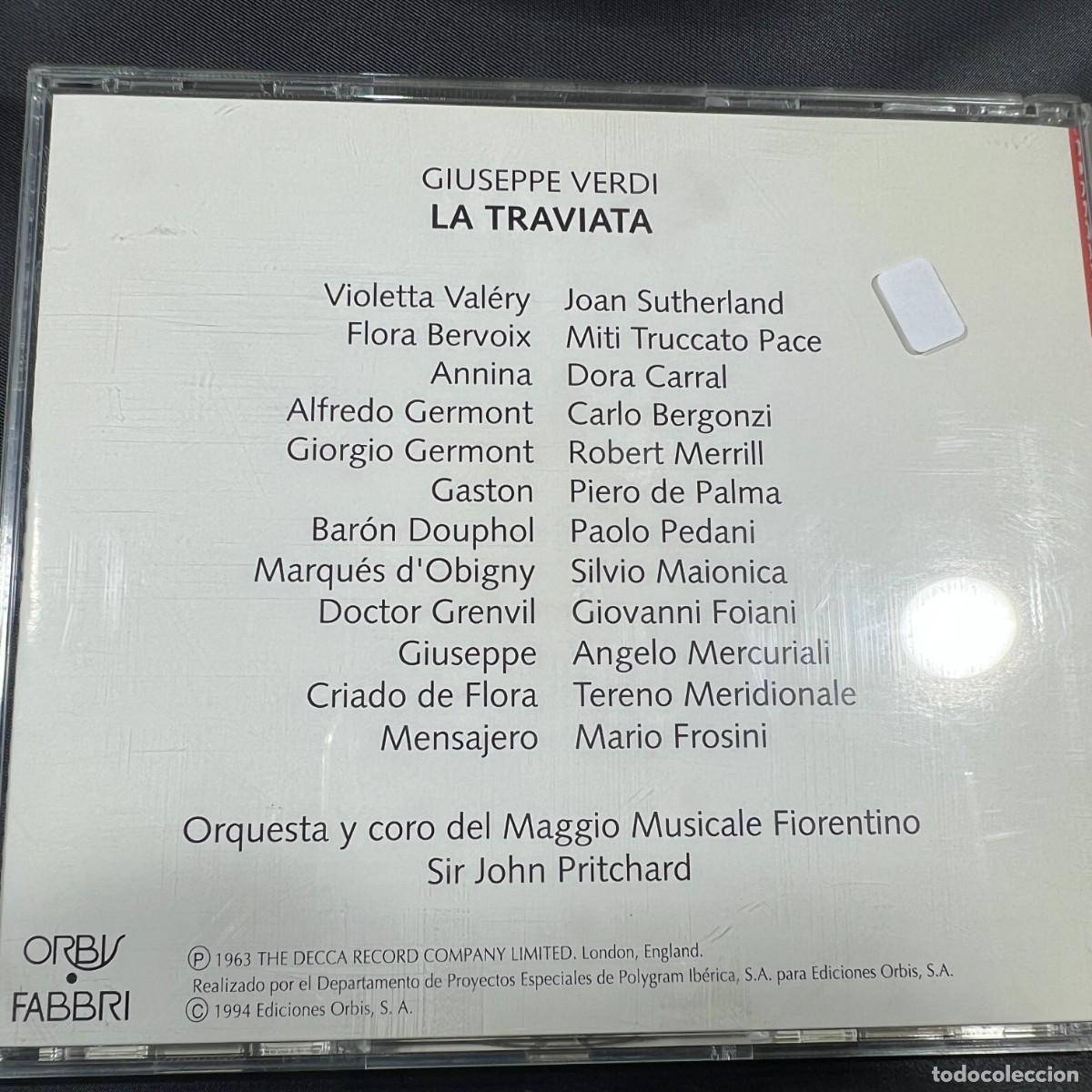 CDs de m&uacute;sica: VERDI - LA TRAVIATA 1&ordf; Y 2&ordf; PARTE - CD - Foto 4