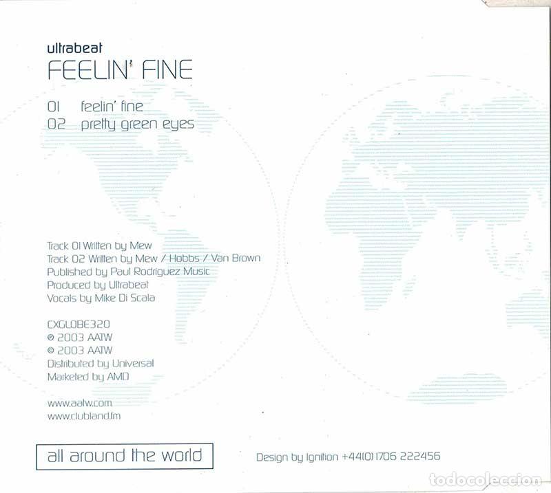 CDs de m&uacute;sica: Ultrabeat - Feelin Fine. CD Single - Foto 2