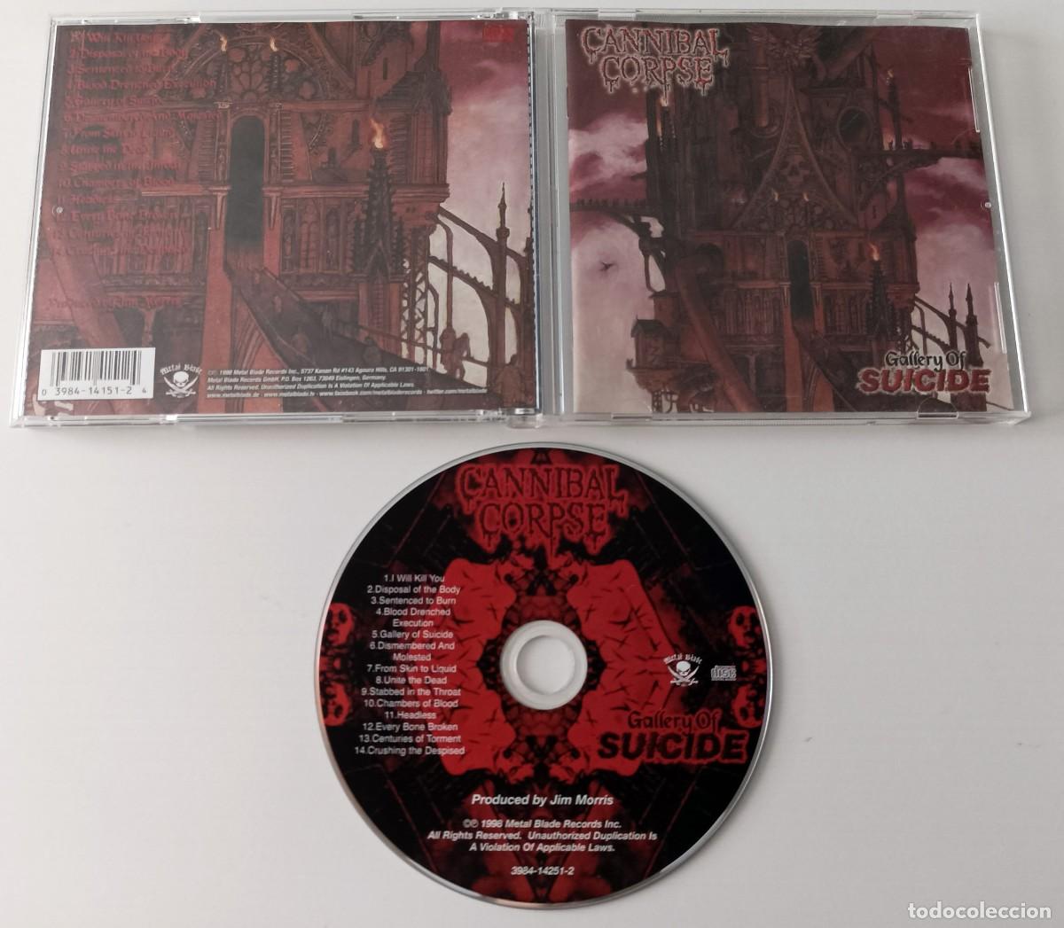 CDs de m&uacute;sica: CD CANNIBAL CORPSE - GALLERY OF SUICIDE - Foto 3
