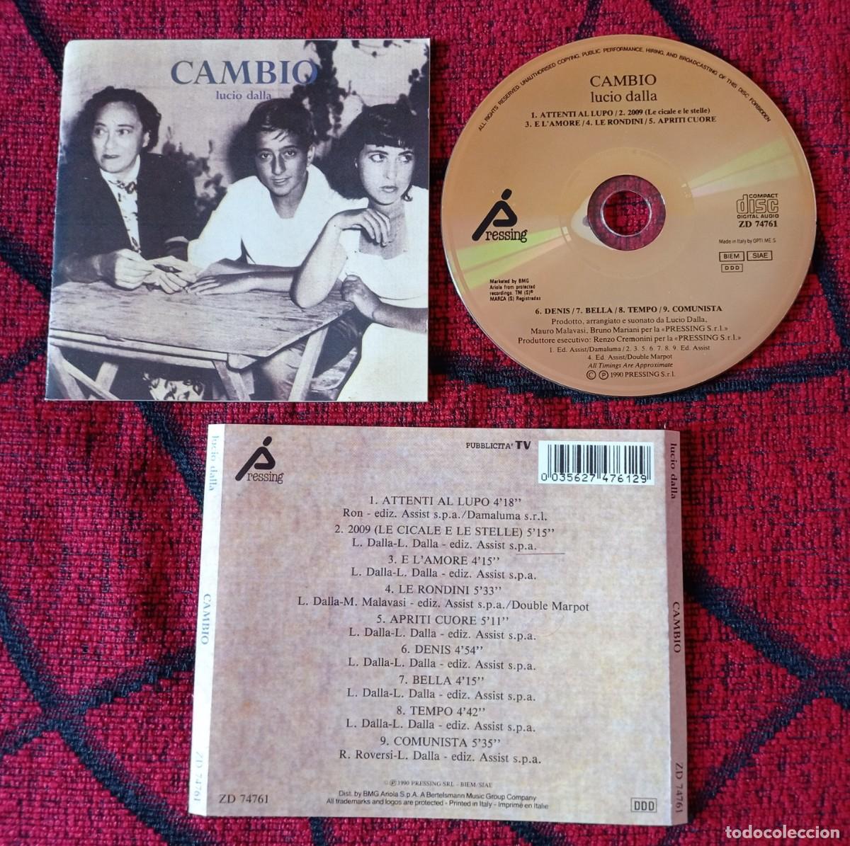 CDs de m&uacute;sica: LUCIO DALLA ** Cambio ** CD ORIGINAL 1990 - Foto 1