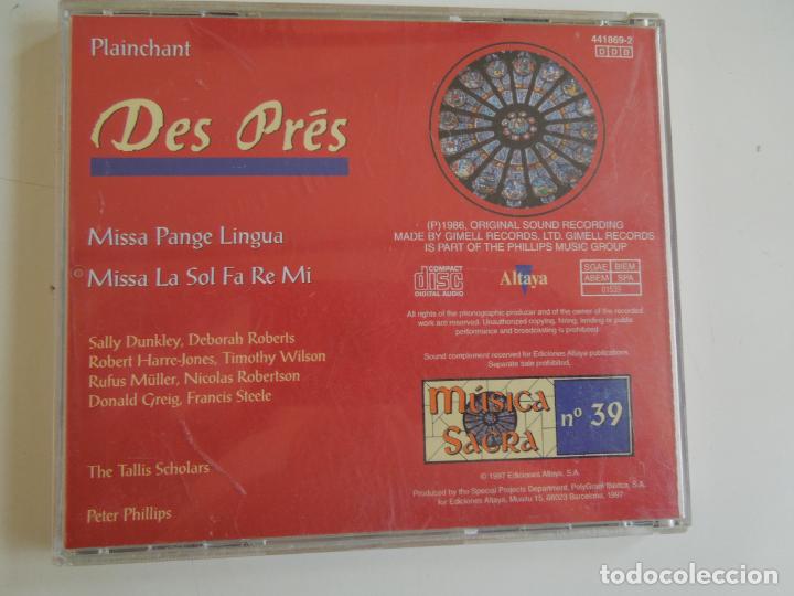 CDs de m&uacute;sica: PLAINCHANT - DES PR&Egrave;S - MISSA LA SOL FA RE MI - PETER PHILLIPS - CD - Foto 3