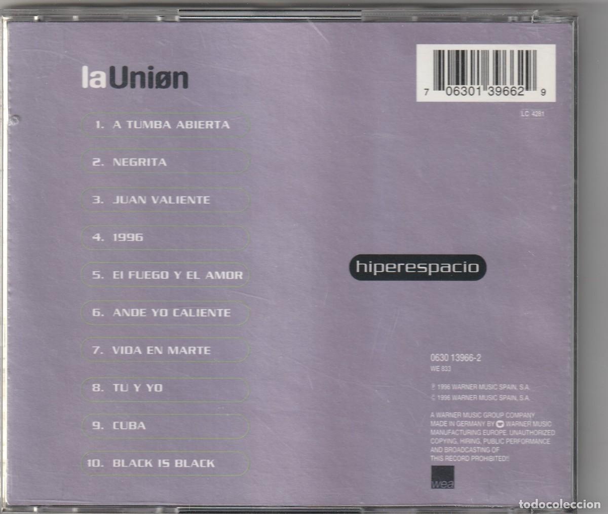 CDs de m&uacute;sica: LA UNION - HIPERESPACIO (CD WEA 1996) - Foto 2