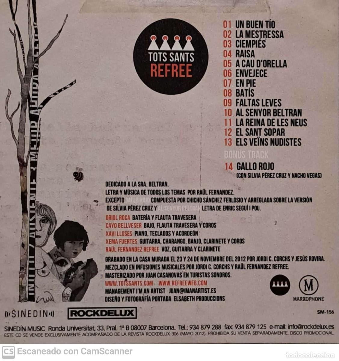 CDs de m&uacute;sica: Refree &lrm;&ndash; Tots Sants - Foto 2