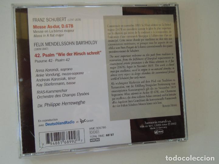 CDs de m&uacute;sica: SCHUBERT - MESSE - AS-DUR -LA BEMOL -PHILIPPE HERREWEGHE - CD - Foto 2