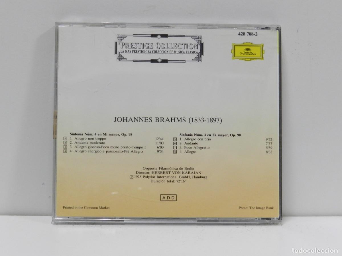 CDs de m&uacute;sica: DISCO CD. Brahms &ndash; Sinfon&iacute;as N&uacute;ms. 3 y 4. COMPACT DISC. - Foto 2