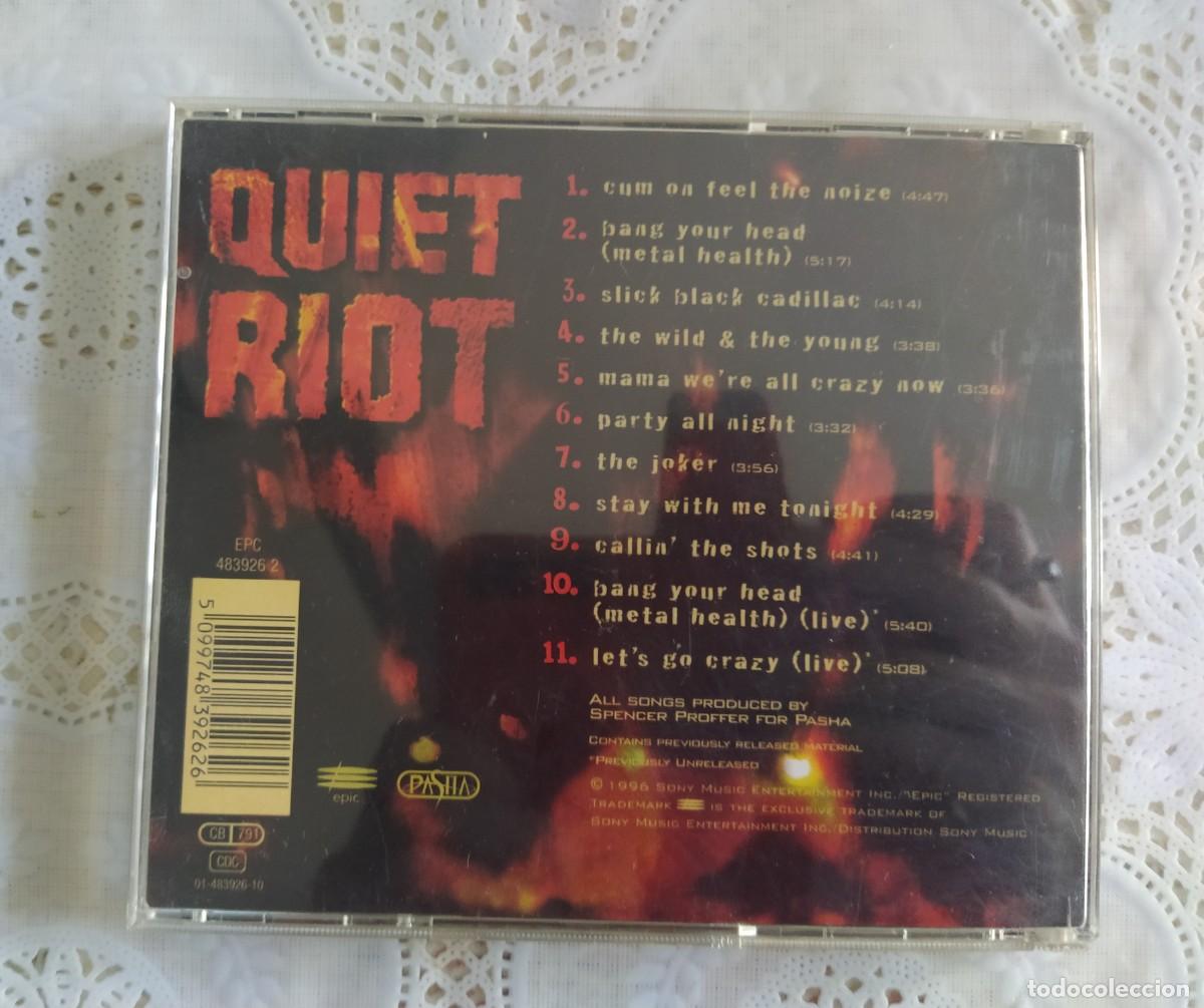 CDs de m&uacute;sica: CD quiet riot Greatest hits - Foto 3