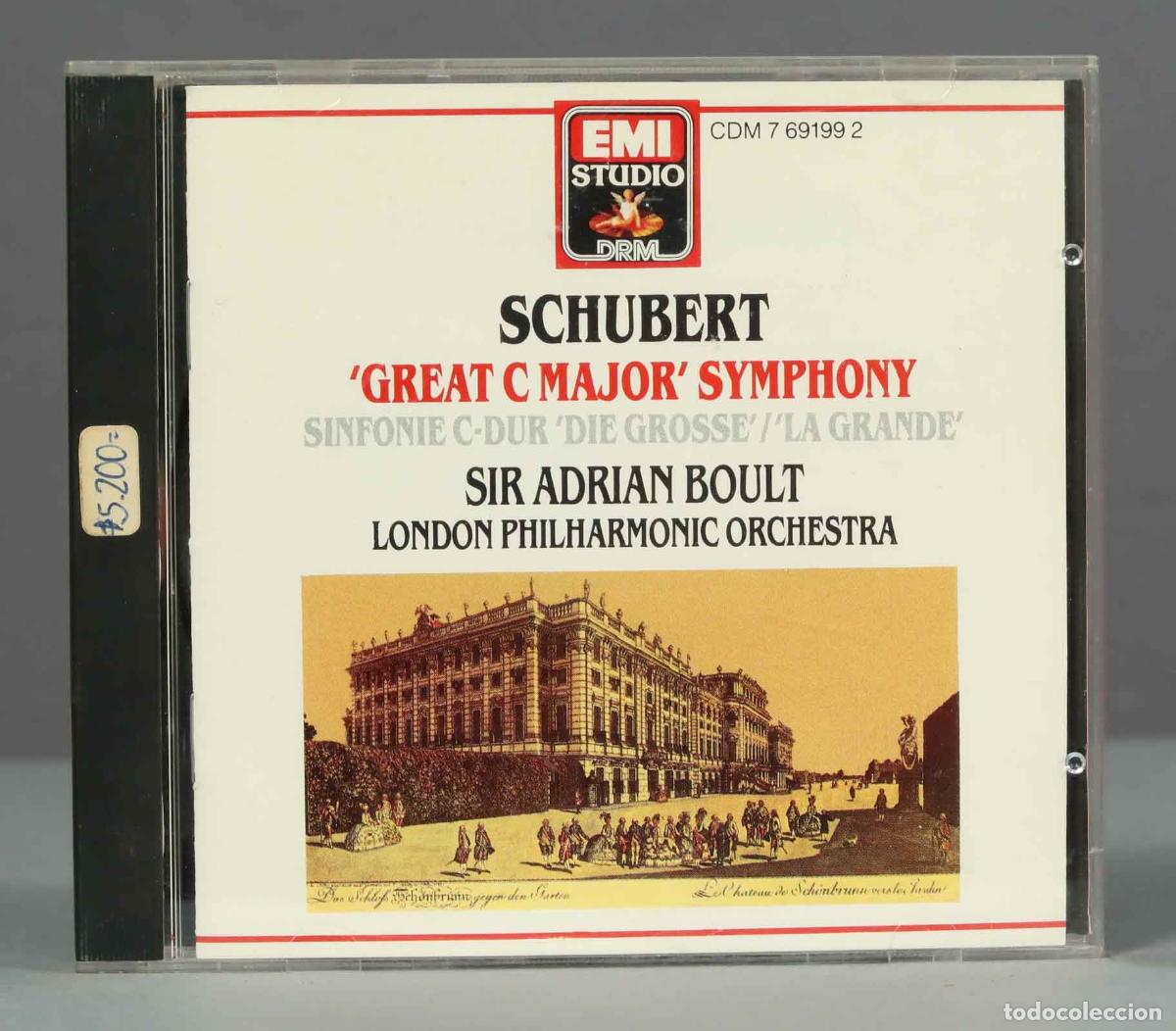 CDs de m&uacute;sica: CD. GREAT C MAJOR SYMPHONY. SCHUBERT. BOULT - Foto 1