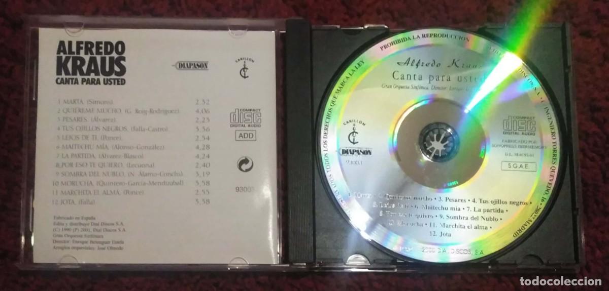 CDs de m&uacute;sica: ALFREDO KRAUS (CANTA PARA USTED) CD 2001 - Foto 3
