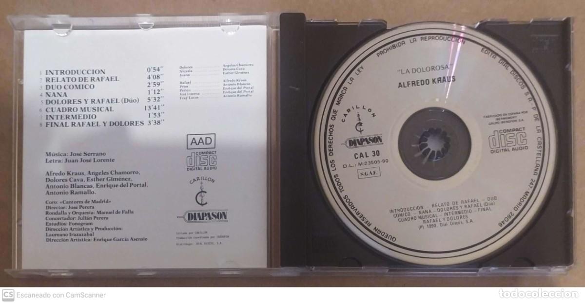 CDs de m&uacute;sica: ALFREDO KRAUS (LA DOLOROSA) CD 1990 - Foto 3