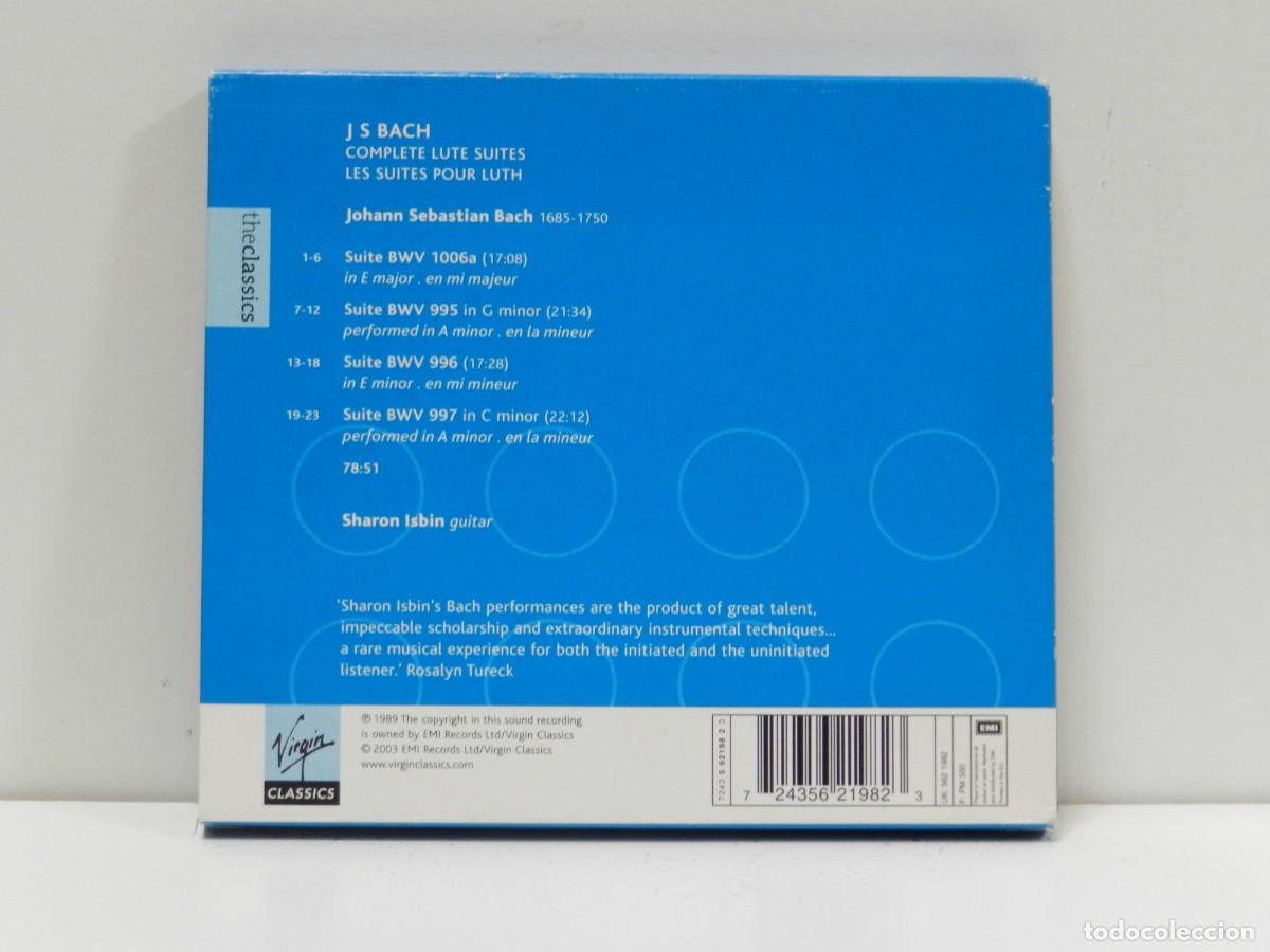 CDs de m&uacute;sica: DISCO CD. J S Bach, Sharon Isbin &ndash; Complete Lute Suites. COMPACT DISC. - Foto 2