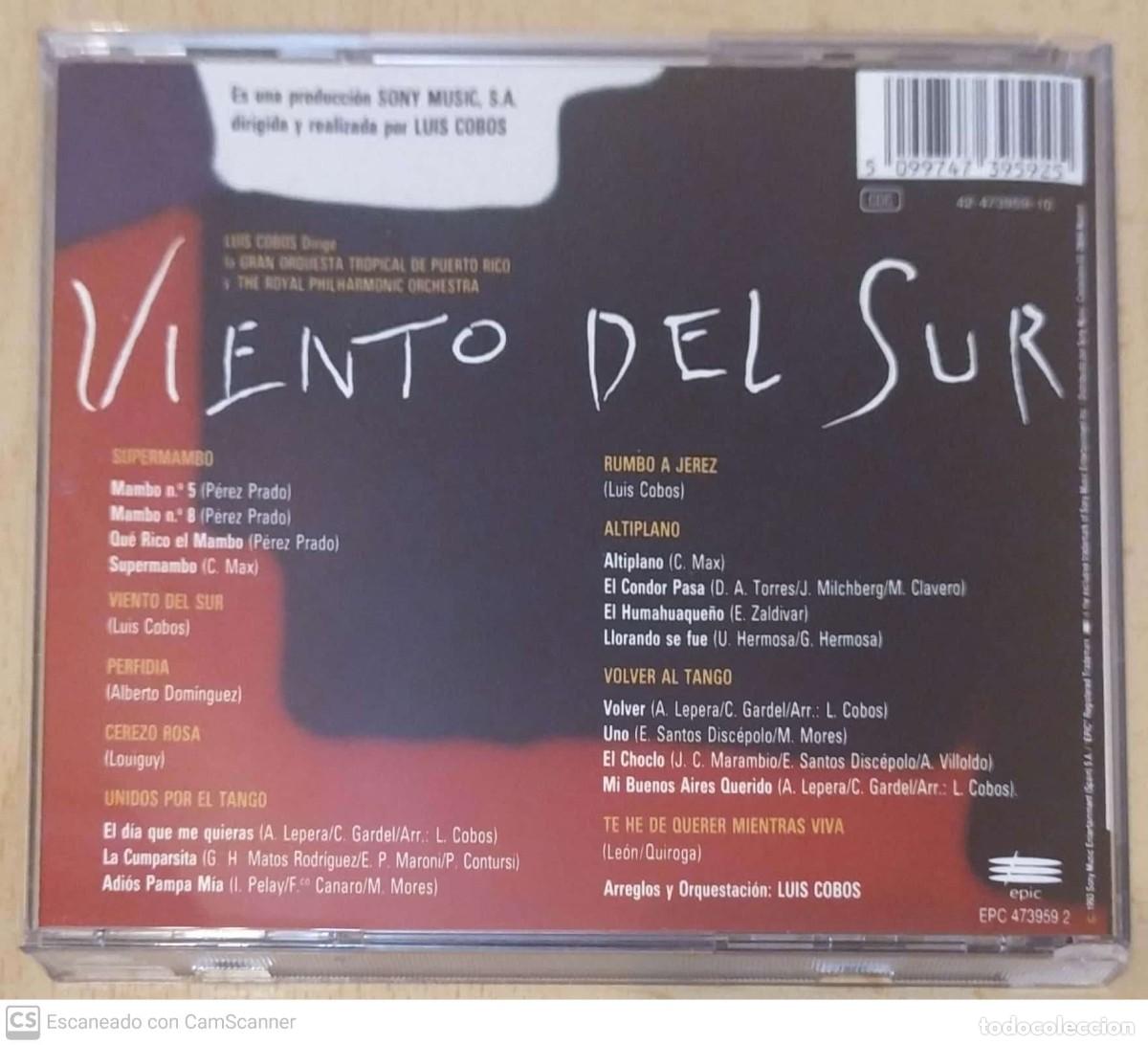 CDs de m&uacute;sica: LUIS COBOS (VIENTO DEL SUR) CD 1993 - Foto 2