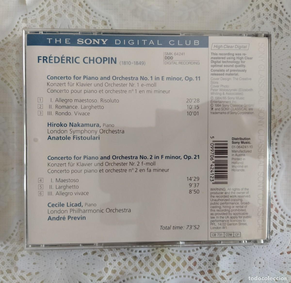 CDs de m&uacute;sica: CD Chopin piano concerto - Foto 3