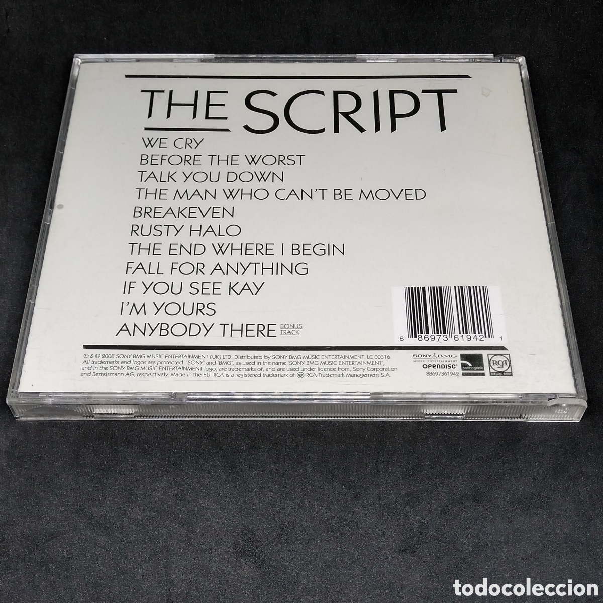 CDs de m&uacute;sica: THE SCRIPT - THE SCRIPT - 2008 - CD - DISCO VERIFICADO - Foto 2