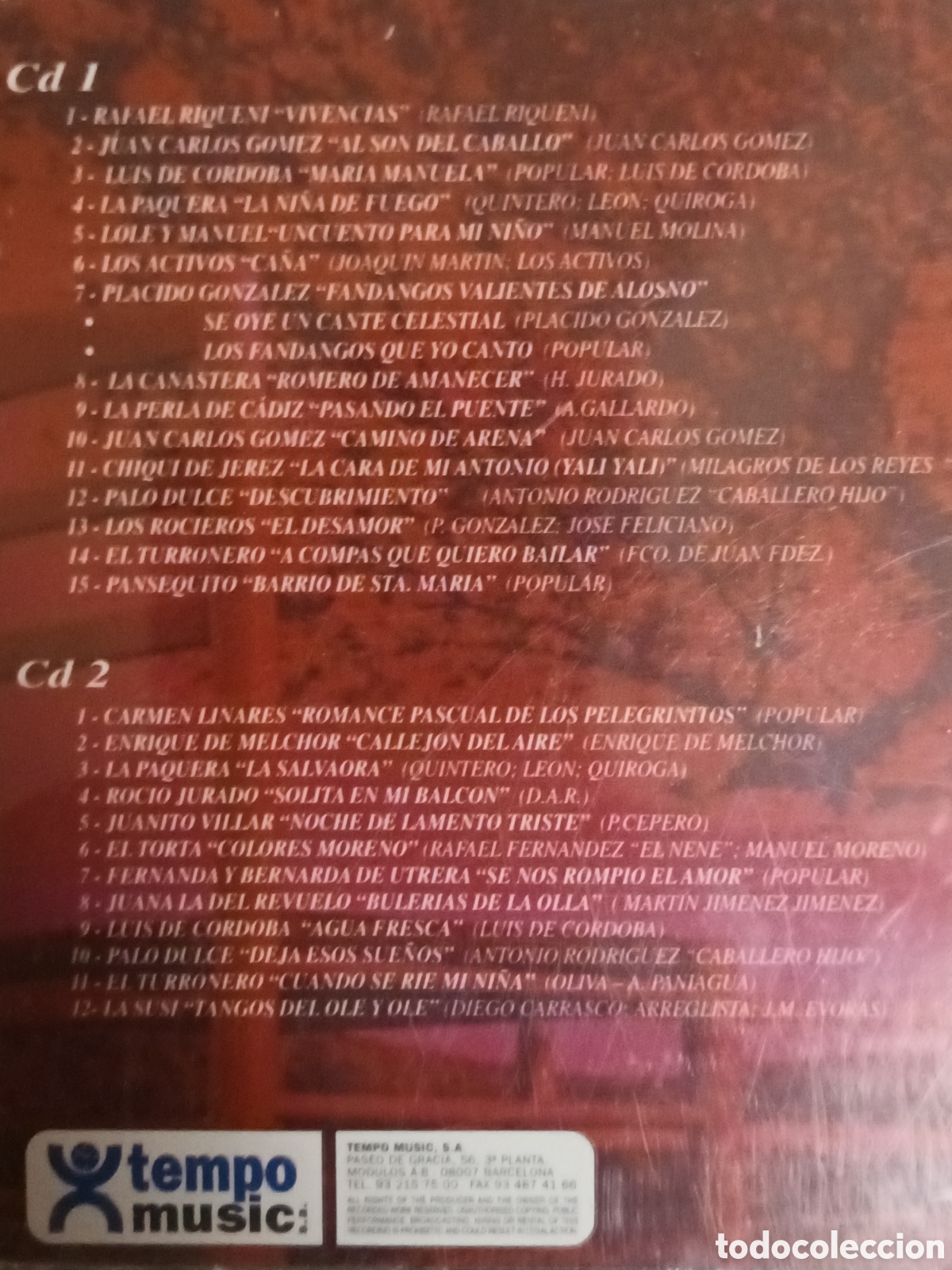CDs de m&uacute;sica: Sentimiento flamenco 2cds - Foto 2