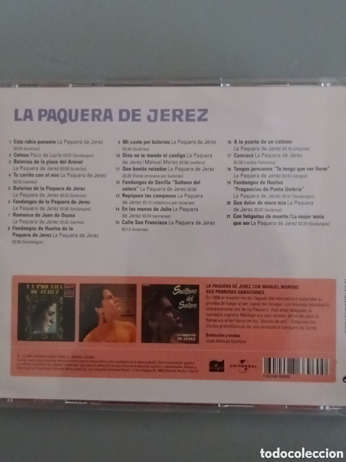 CDs de m&uacute;sica: La paquera de jerez - Foto 2
