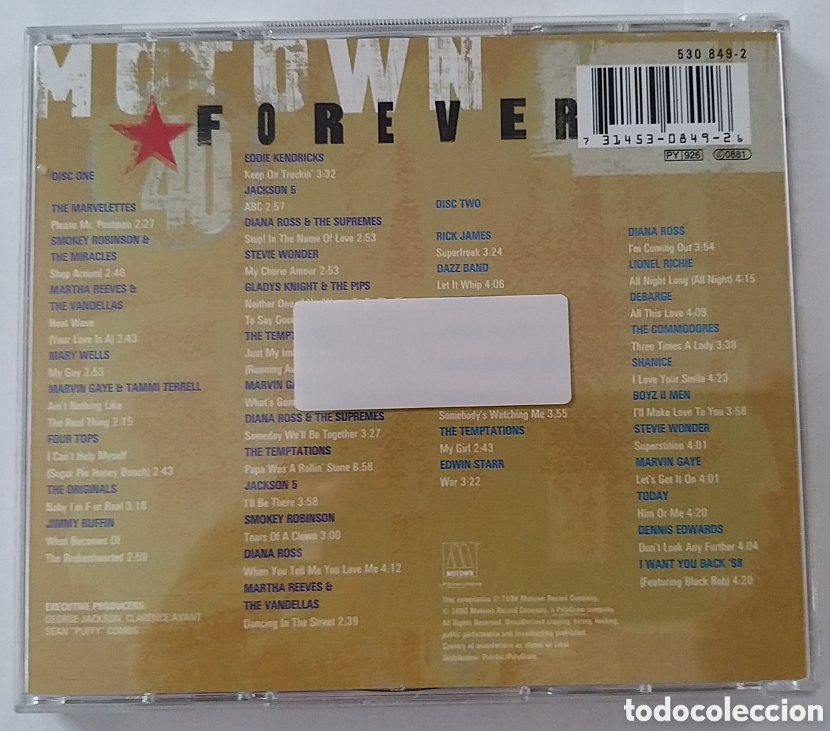 CDs de m&uacute;sica: MOTOWN 40 FOREVER - 2 CD SET - Foto 3