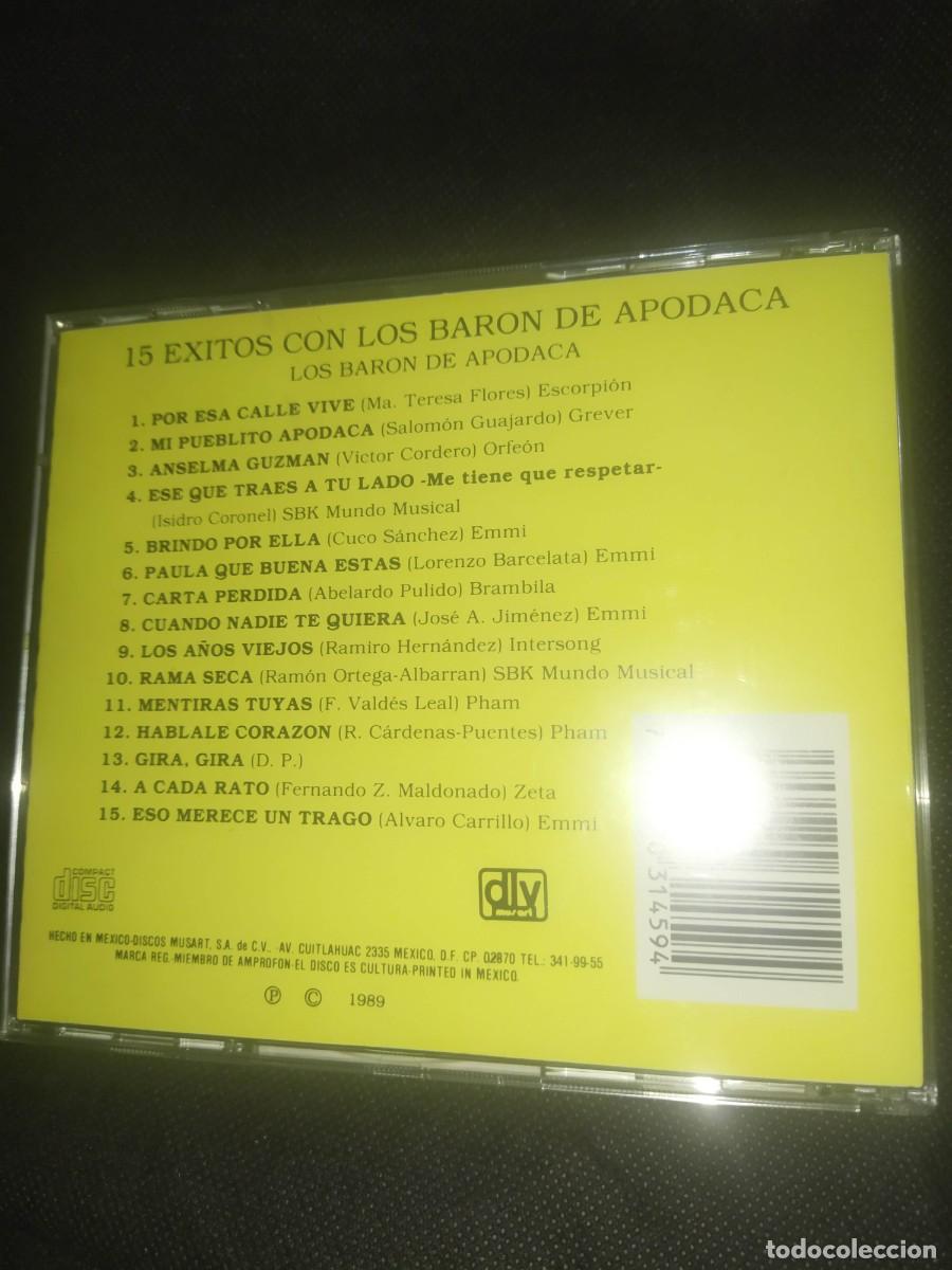CDs de m&uacute;sica: Los Bar&oacute;n De Apodaca &lrm;&ndash; 15 Exitos CD MEXICO - Foto 2