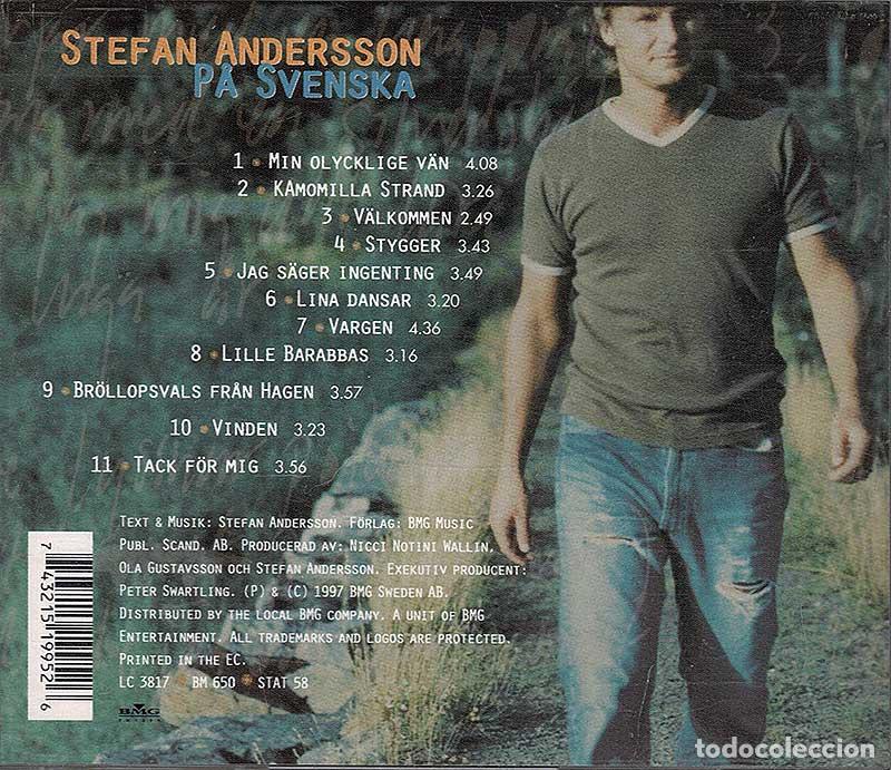 CDs de m&uacute;sica: Stefan Andersson - P&aring; Svenska. CD - Foto 2