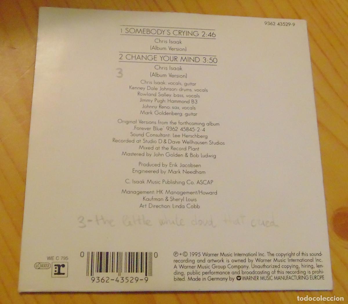 CDs de m&uacute;sica: Chris Isaak &ndash; Somebodys Crying - CDSINGLE 1995 - Foto 2