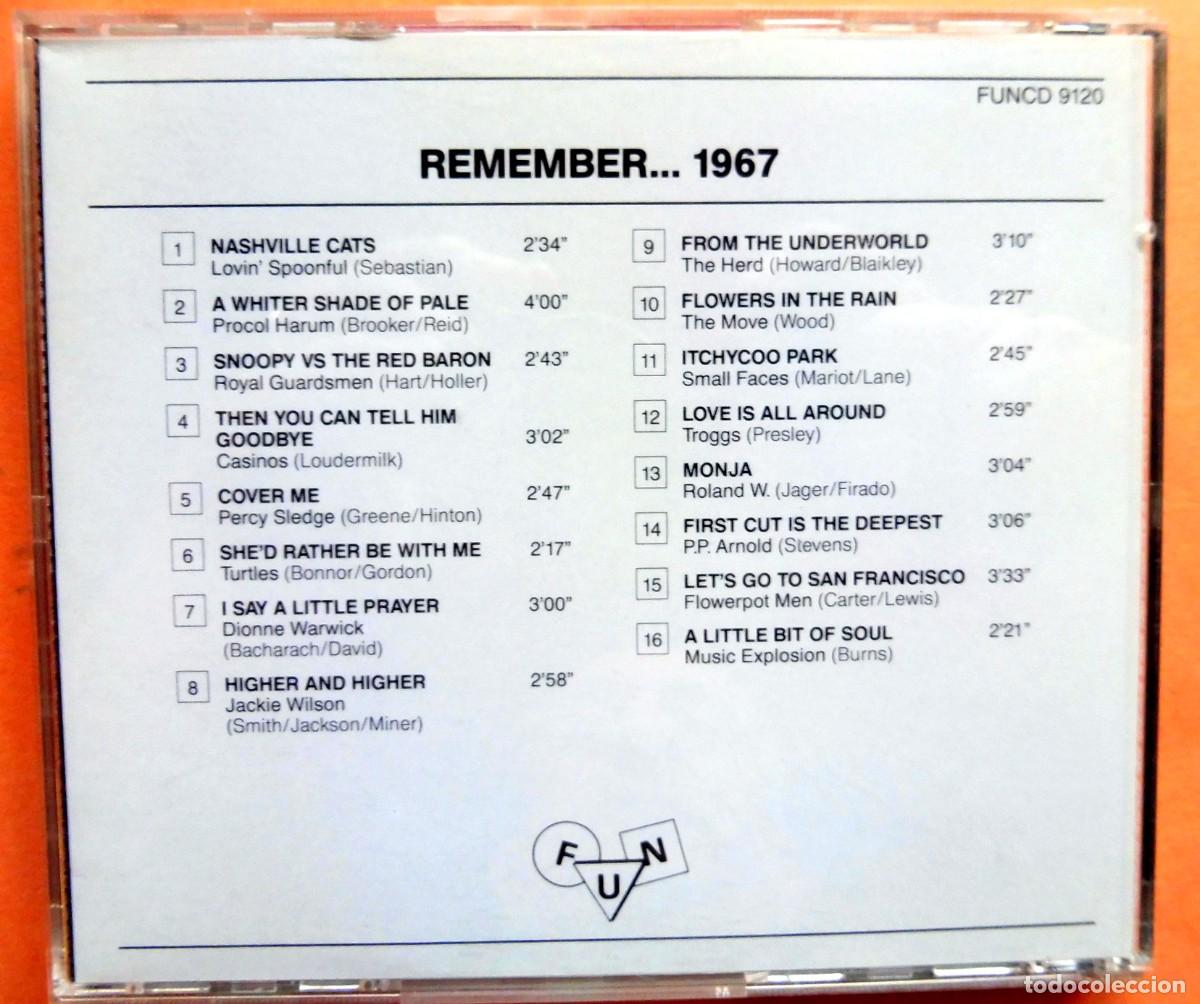 CDs de m&uacute;sica: CD - Remember... 1967 - Fun &ndash; FUNCD 9120 - CD, Compilation - ORIGINAL HITS - Foto 3