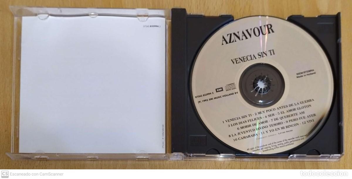 CDs de m&uacute;sica: AZNAVOUR (VENECIA SIN TI) CD 1995 - Foto 3