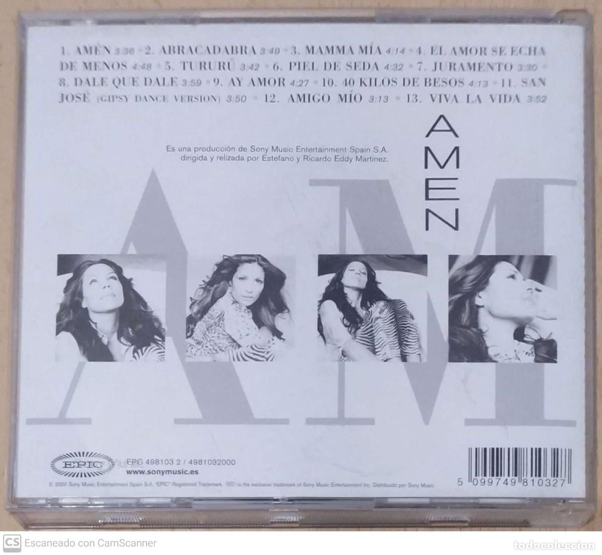 CDs de m&uacute;sica: AZUCAR MORENO (AMEN) CD 2000 - Foto 2