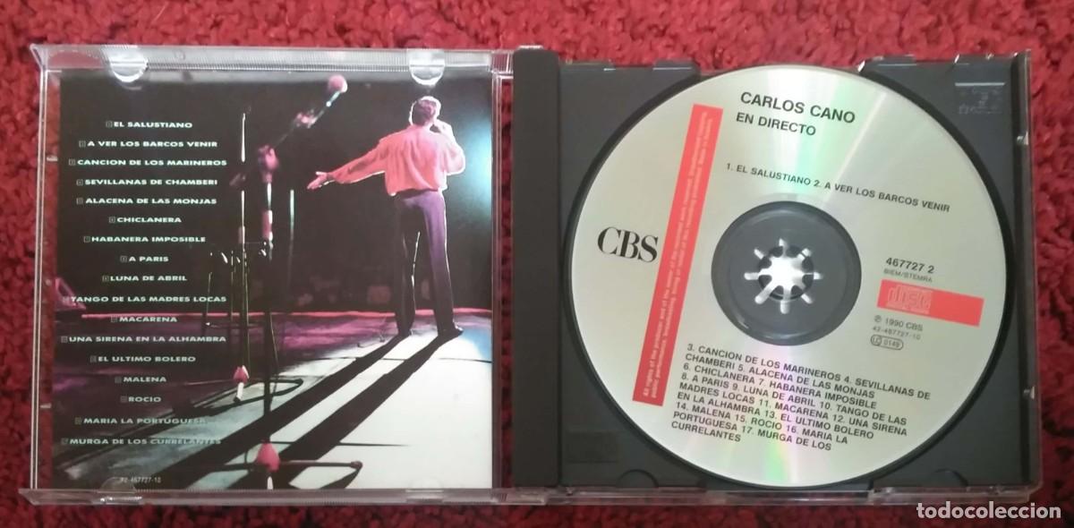 CDs de m&uacute;sica: CARLOS CANO (EN DIRECTO) CD 1990 - Foto 3