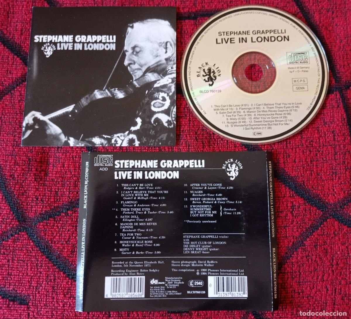 CDs de m&uacute;sica: STEPHANE GRAPPELLI ** Live In London ** CD ORIGINAL 1990 - Foto 1