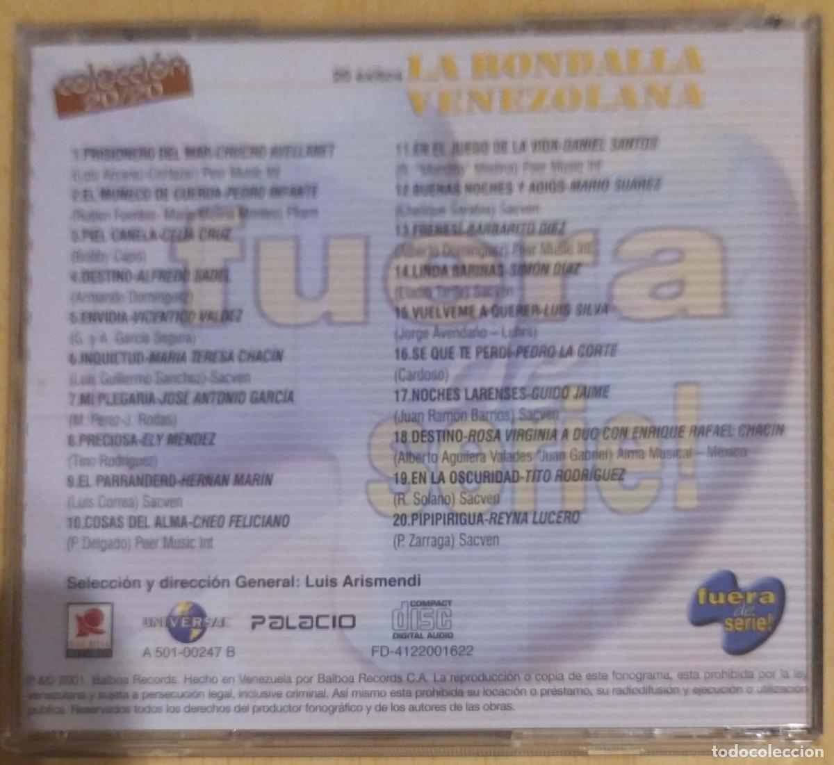 CDs de m&uacute;sica: LA RONDALLA VENEZOLANA (20 EXITOS) CD 2001 - Foto 2