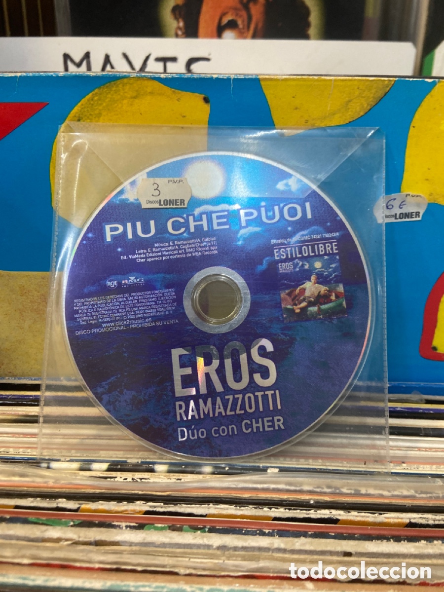 CDs de m&uacute;sica: Piu che puoi eros ramazzoti cher cd single - Foto 1