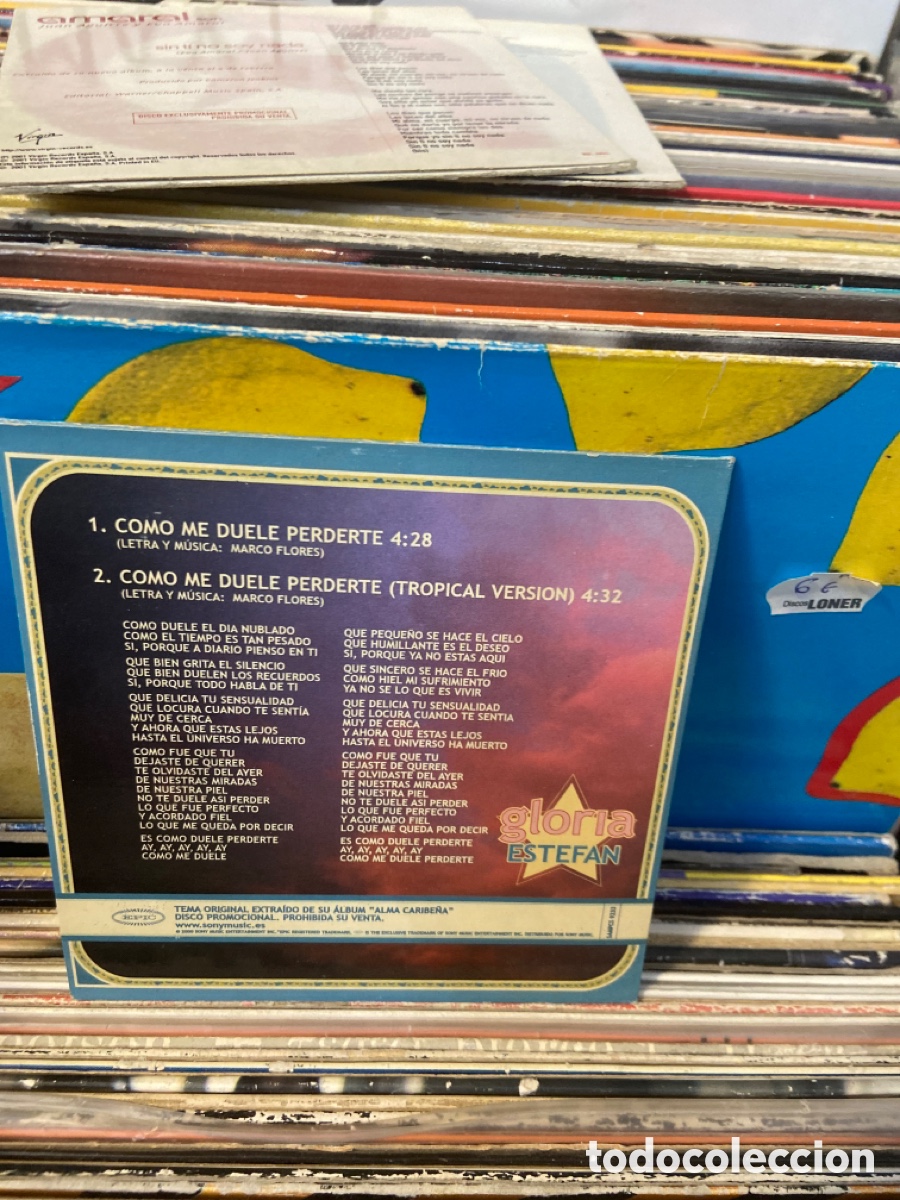 CDs de m&uacute;sica: Gloria estefan como me duele perderte cd single - Foto 2