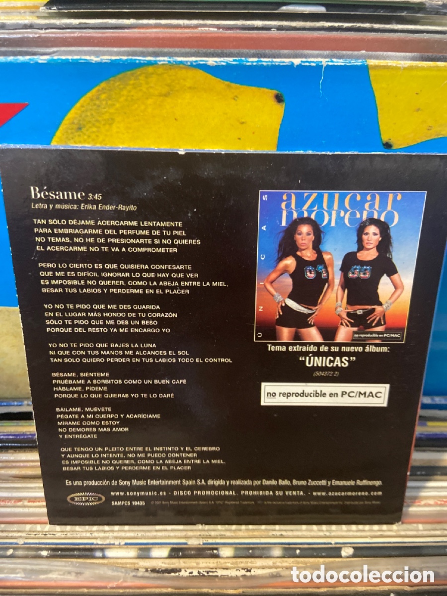 CDs de m&uacute;sica: Azucar morena cd single besame - Foto 2