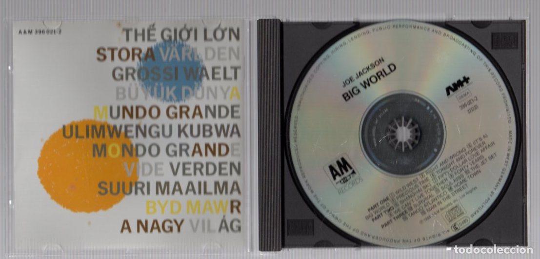 CDs de m&uacute;sica: CD JOE JACKSON BIG WORLD. A&M RECORDS - Foto 2
