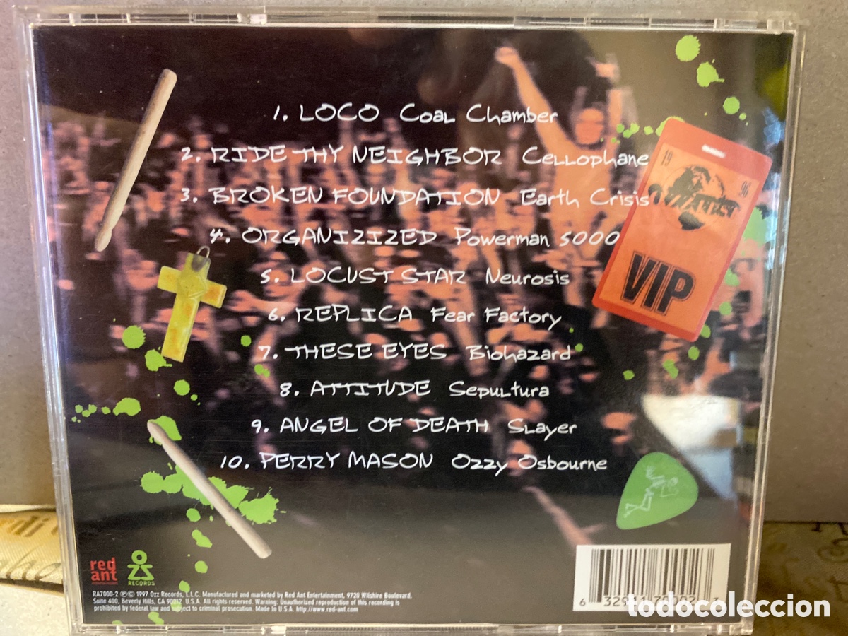 CDs de m&uacute;sica: Various - The Ozzfest Live (CD) - Foto 2