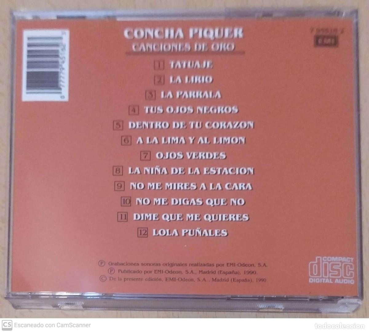 CDs de m&uacute;sica: CONCHA PIQUER (CANCIONES DE ORO) CD 1990 - Foto 2