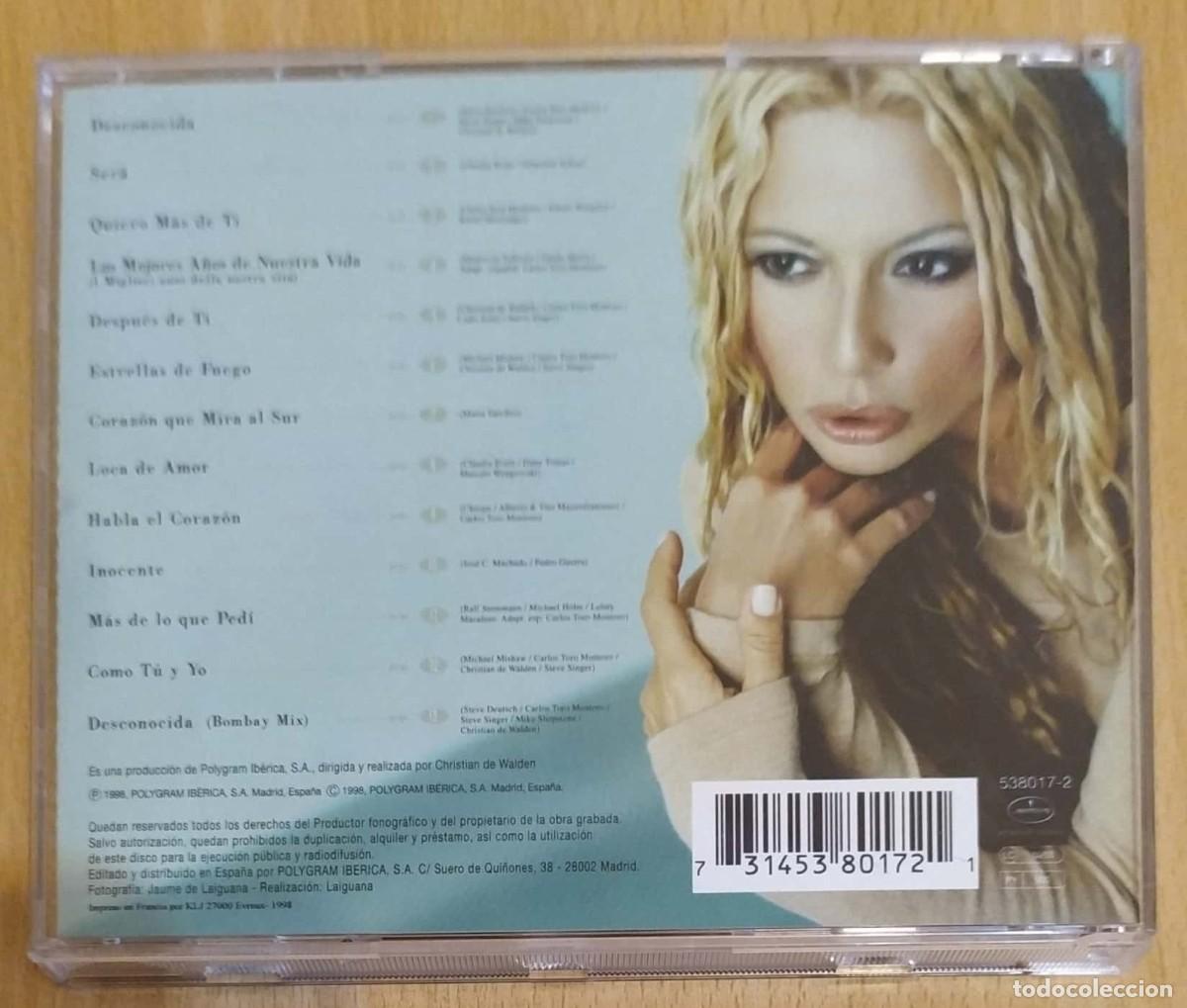 CDs de m&uacute;sica: MARTA SANCHEZ (DESCONOCIDA) CD 1998 - Foto 2