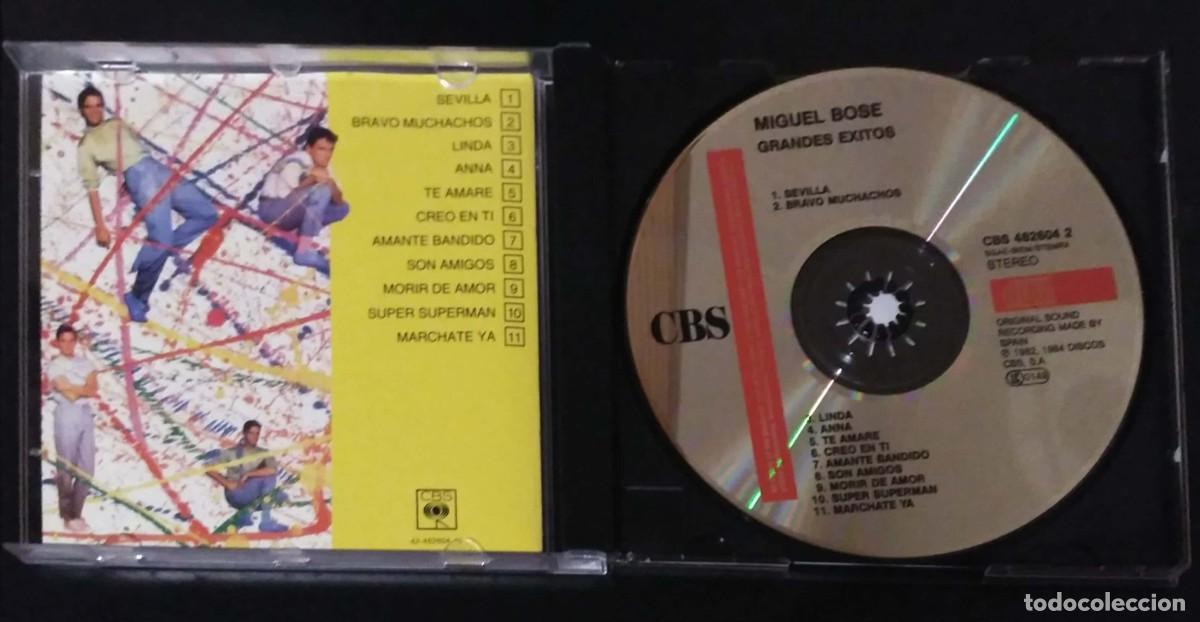 CDs de m&uacute;sica: MIGUEL BOSE (GRANDES EXITOS) CD 1988 - Foto 3